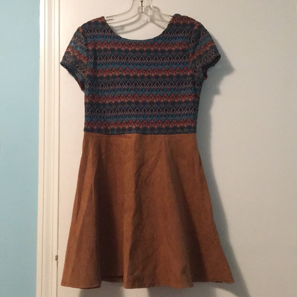 Patterned skater dress